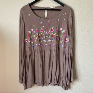 ODDY | Floral Embroidered Blouse